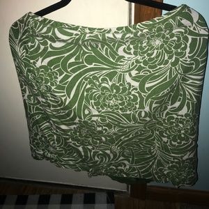 Green and White Loft skirt